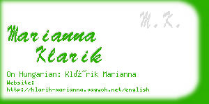 marianna klarik business card